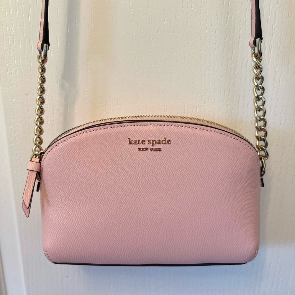 Kate Spade Pink Dome Crossbody Bag with Chain Strap